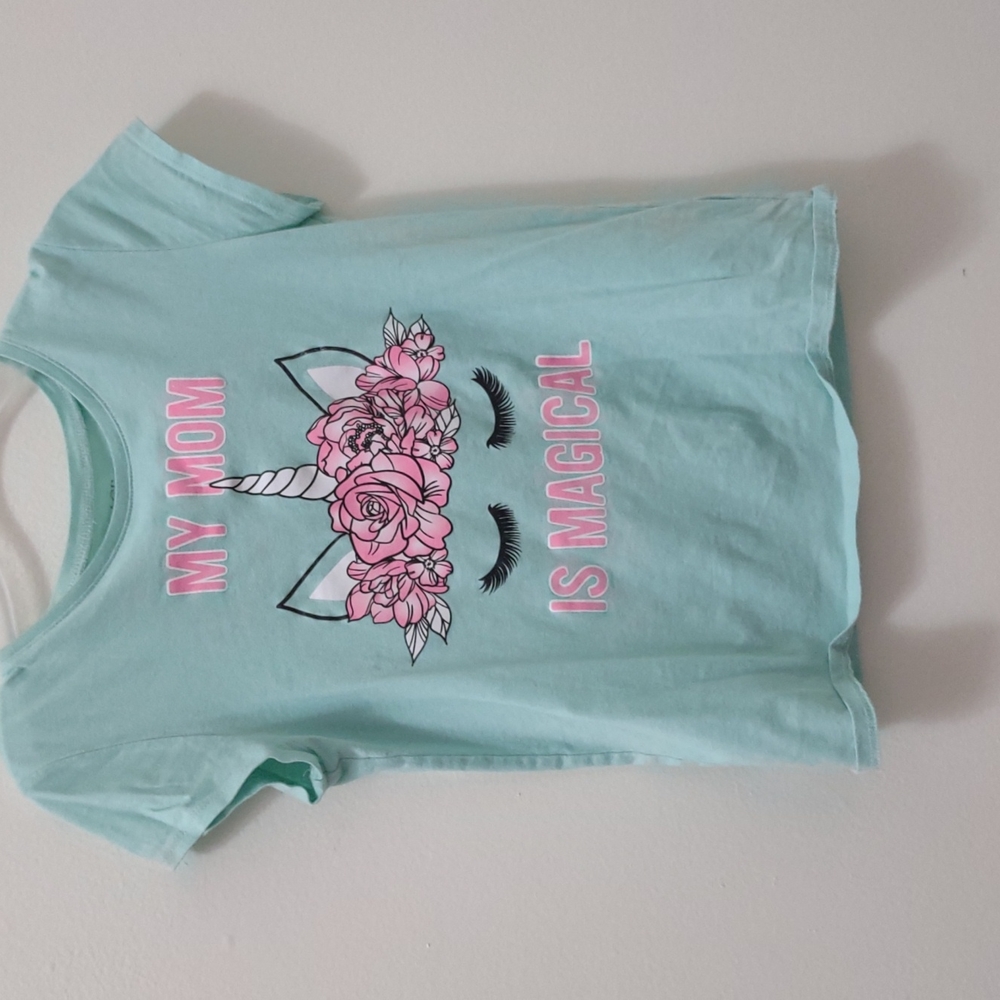 Teal unicorn shirt